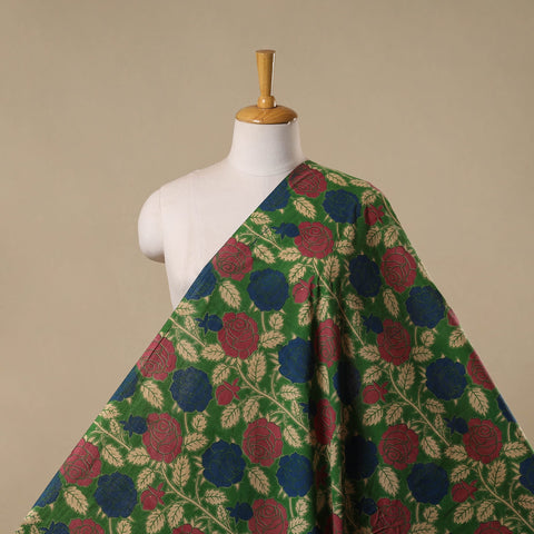 Printed cotton kalamkari fabric 26 - handcrafted