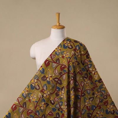Printed cotton kalamkari fabric 35 - handcrafted