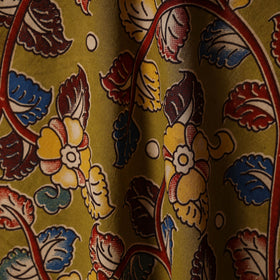 Printed cotton kalamkari fabric 35 - handcrafted