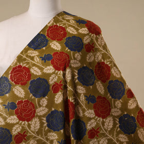 Printed cotton kalamkari fabric 44 - handcrafted