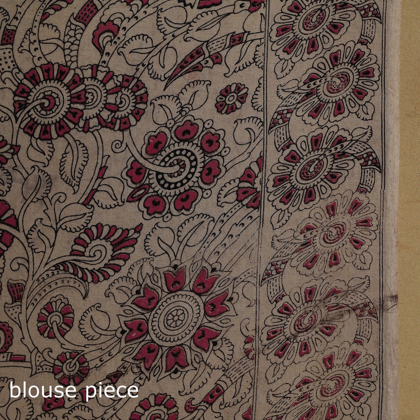 Printed cotton kalamkari saree 14 - handcrafted