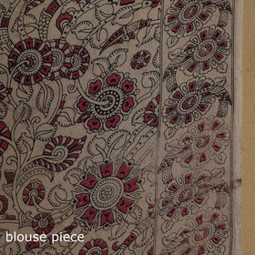 Printed cotton kalamkari saree 14 - handcrafted