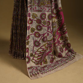 Printed cotton kalamkari saree 14 - handcrafted