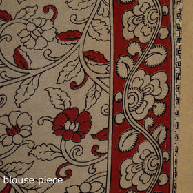 Printed cotton kalamkari saree 29 - handcrafted