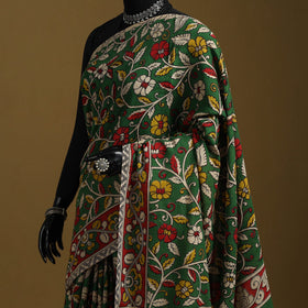 Printed cotton kalamkari saree 29 - handcrafted