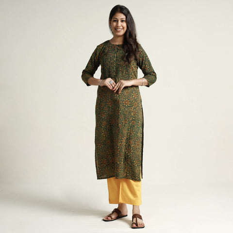 Buy Ajrakh Block Printed Cotton Kurta with Palazzo Set Online at iTokri.com