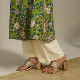 Green Printed Cotton A-Line Kalamkari Kurta