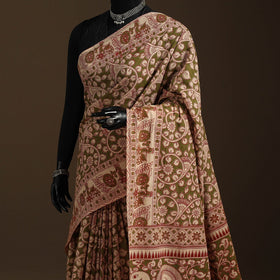 Green - printed cotton nellore kalamkari saree 31