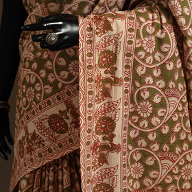 Green - printed cotton nellore kalamkari saree 31