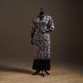 Printed cotton straight kalamkari kurta for women 20
