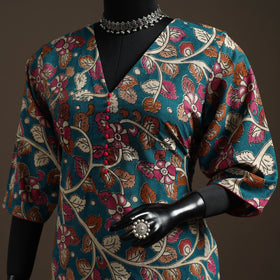 Printed cotton straight kalamkari kurta for women 20