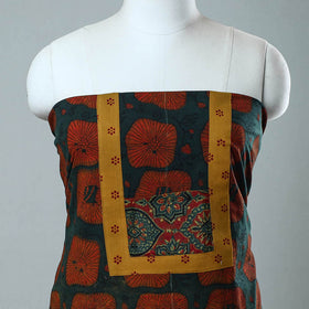 Buy Green Block Print Cotton Ajrakh Kurta Material Online