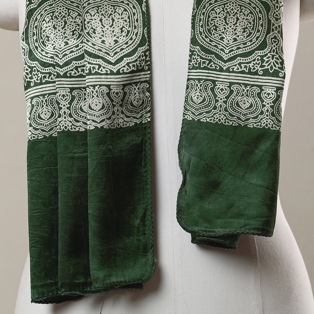 Buy Ajrakh Printed Mashru Silk Stole 25Online at iTokri.com