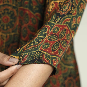 Buy Ajrakh Block Printed Modal Silk Kurta with Palazzo Set Online at iTokri.com