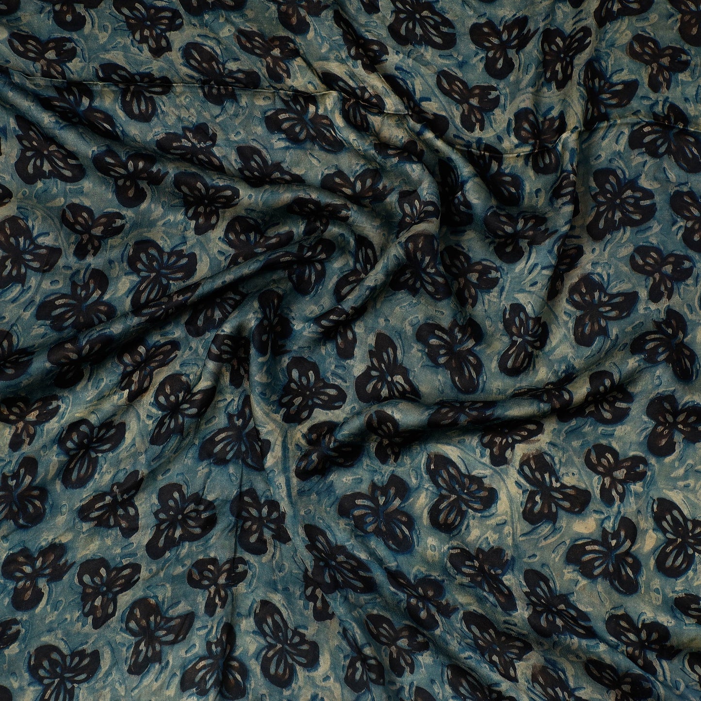  Ajrakh Block Printed Modal Silk Precut fabric 