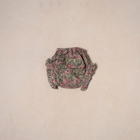 Green - pure cotton baby girls floral top & shorts (6-12