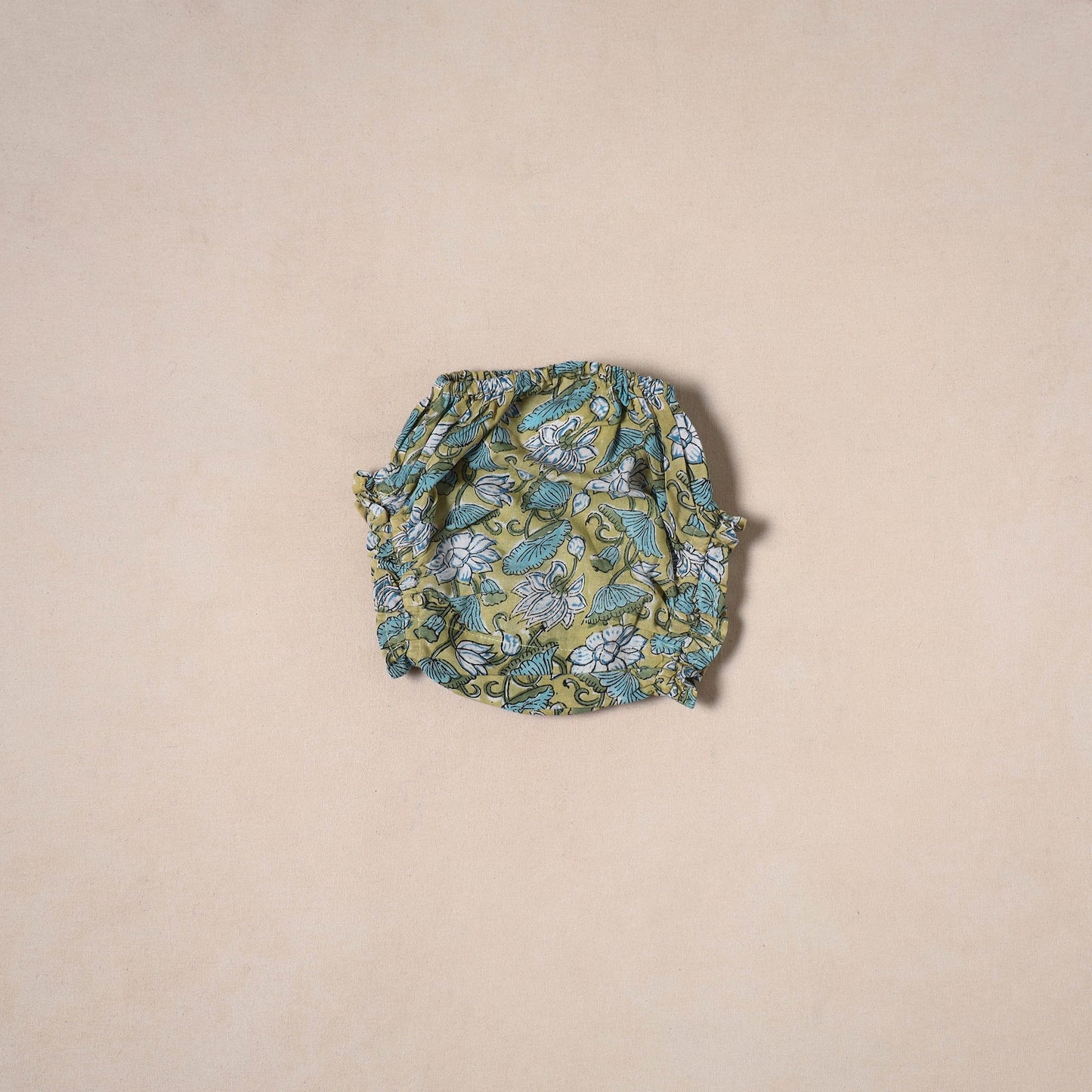 Green - pure cotton baby girls floral top & shorts (6-12