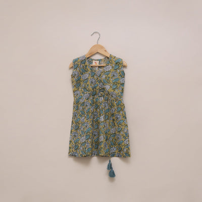 Pure cotton baby girls sanganeri angrakha dress (1-2 years)