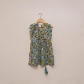 Pure cotton baby girls sanganeri angrakha dress (1-2 years)