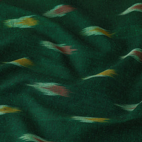 Green - Pure Cotton Pochampally Ikat Fabric