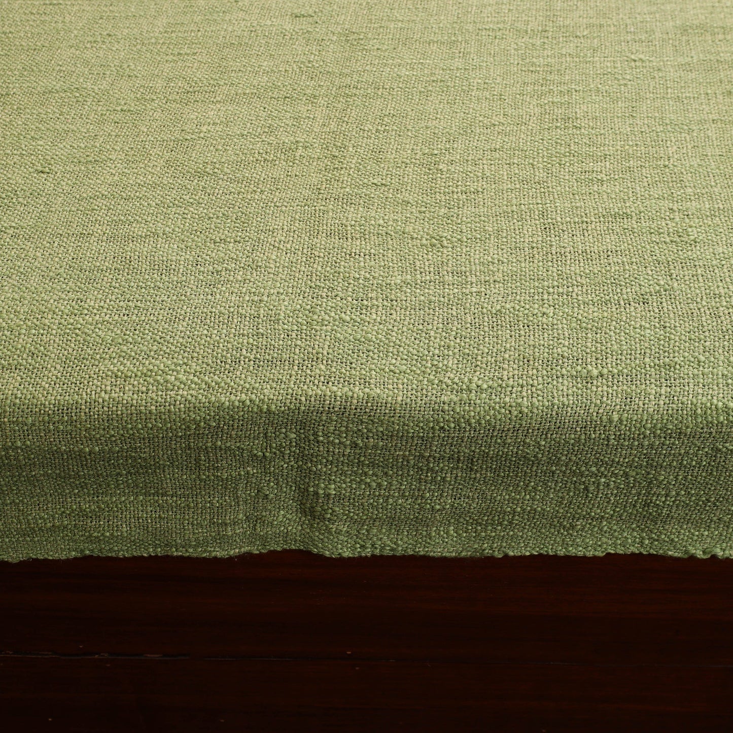 Green - pure handloom cotton double bed cover from bijnor