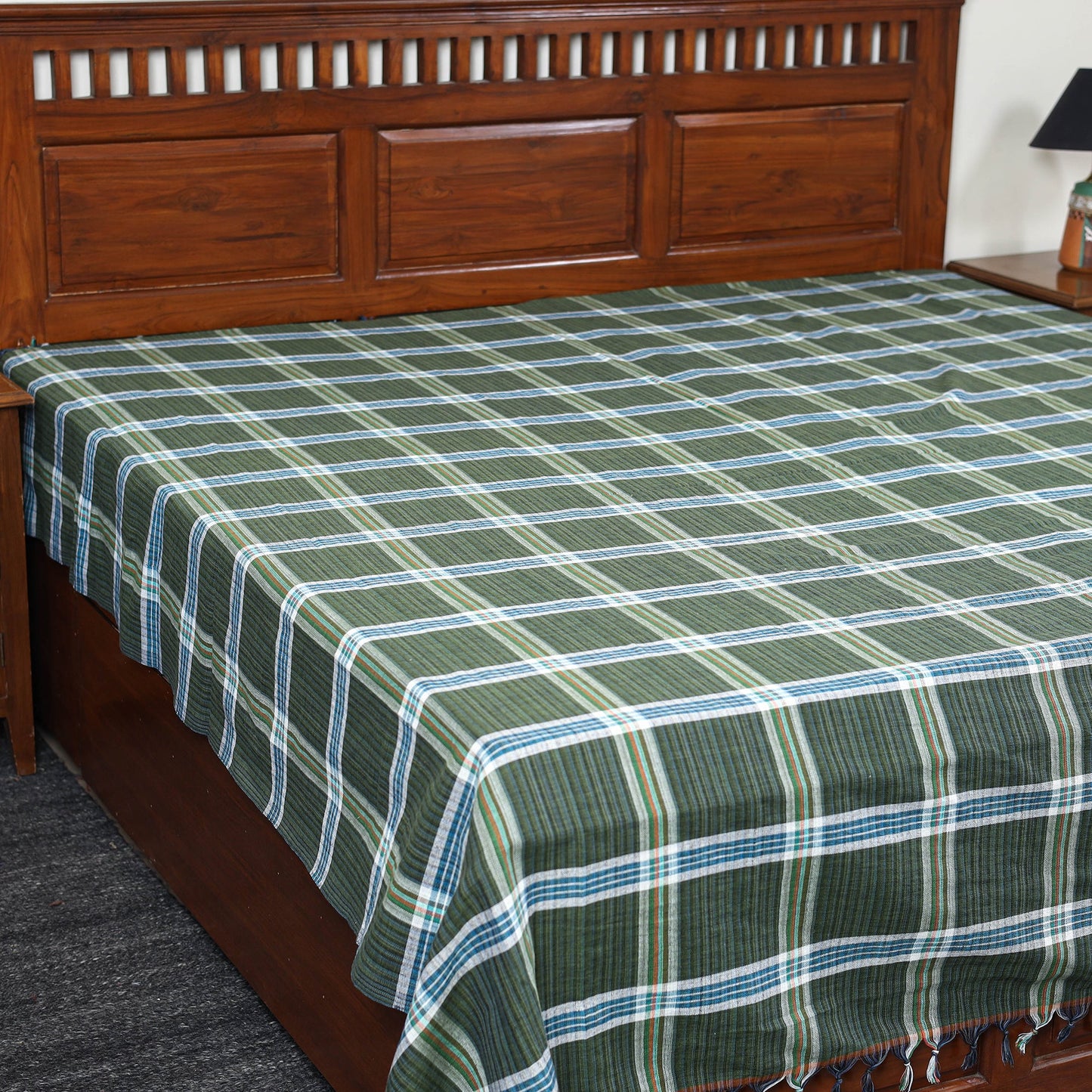 Buy Pure Handloom Double Cotton Bed Sheet 