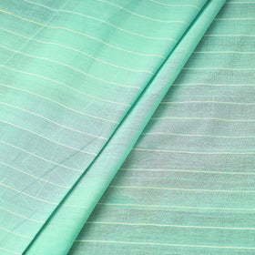 Green Pure Handloom Godavari Checks Cotton Fabric 