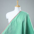 Green Pure Handloom Godavari Checks Cotton Fabric 