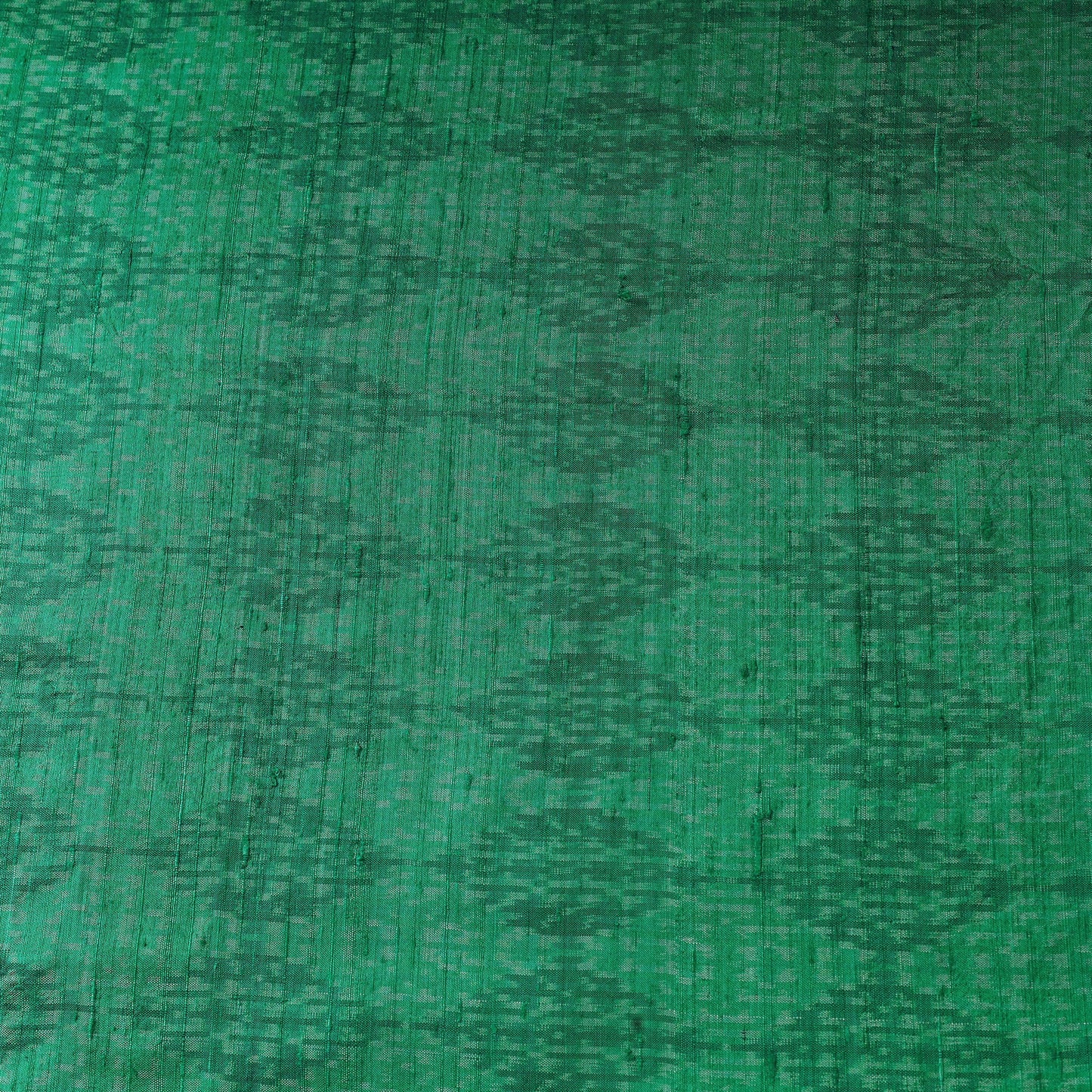 Green - pure handloom raw silk pochampally ikat fabric 03