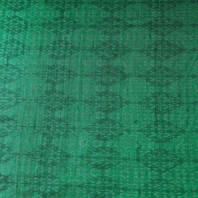 Green - pure handloom raw silk pochampally ikat fabric 03