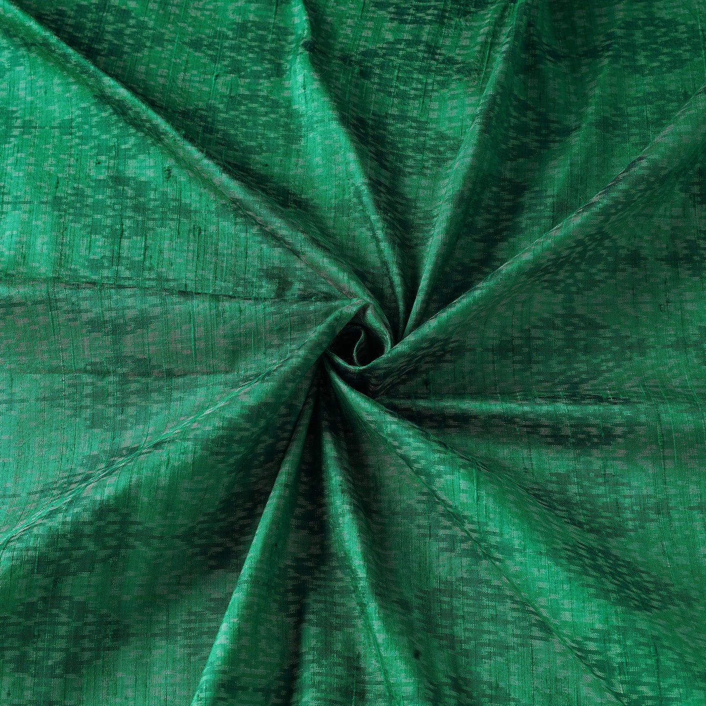 Green - pure handloom raw silk pochampally ikat fabric 03
