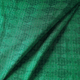 Green - pure handloom raw silk pochampally ikat fabric 03