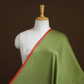 Green - pure handloom silk cotton mashru fabric (width - 22