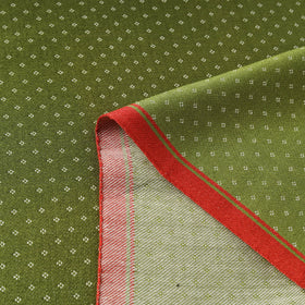 Green - pure handloom silk cotton mashru fabric (width - 22