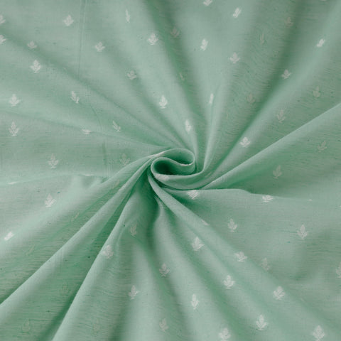 Pure Handwoven Cutwork Buti Cotton Banarasi Fabric 