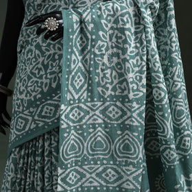 Pure mul cotton hand block batik print saree 32