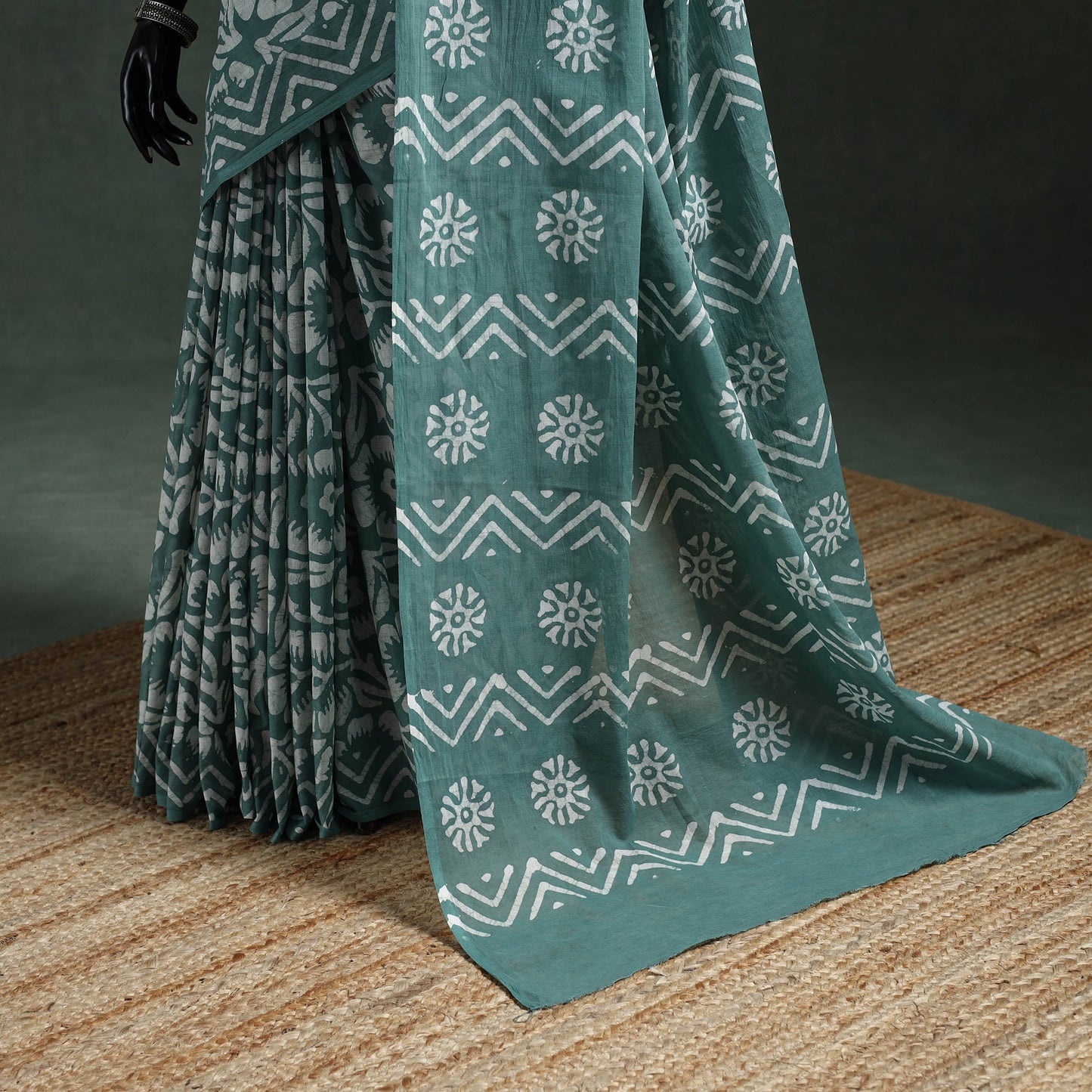 Pure mul cotton hand block batik print saree 36