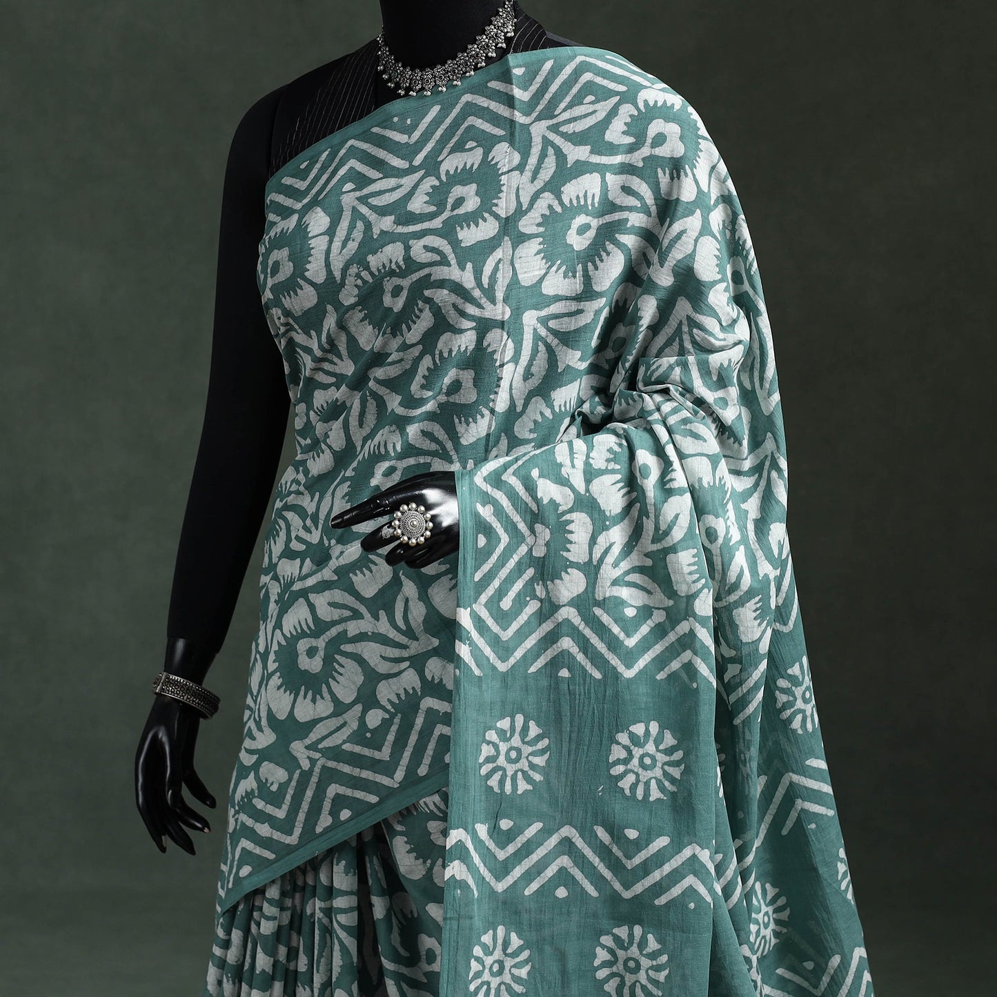 Pure mul cotton hand block batik print saree 36