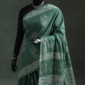 Pure mul cotton hand block batik print saree 37