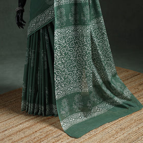 Pure mul cotton hand block batik print saree 37