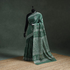 Pure mul cotton hand block batik print saree 37