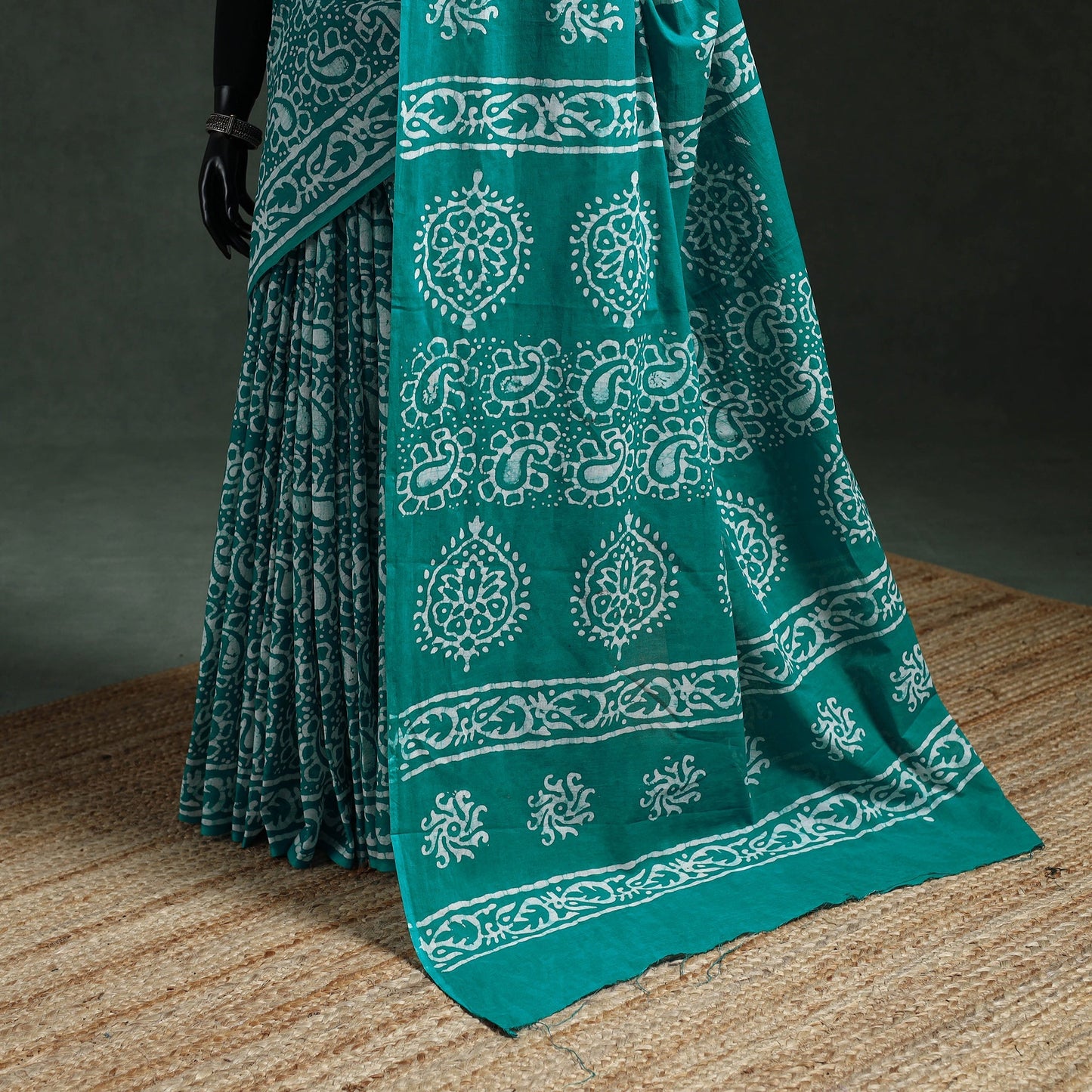 Pure mul cotton hand block batik print saree 54
