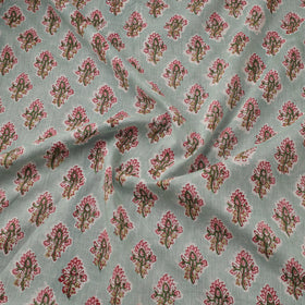 Pure mul cotton hand sanganeri fabric 01 - handcrafted