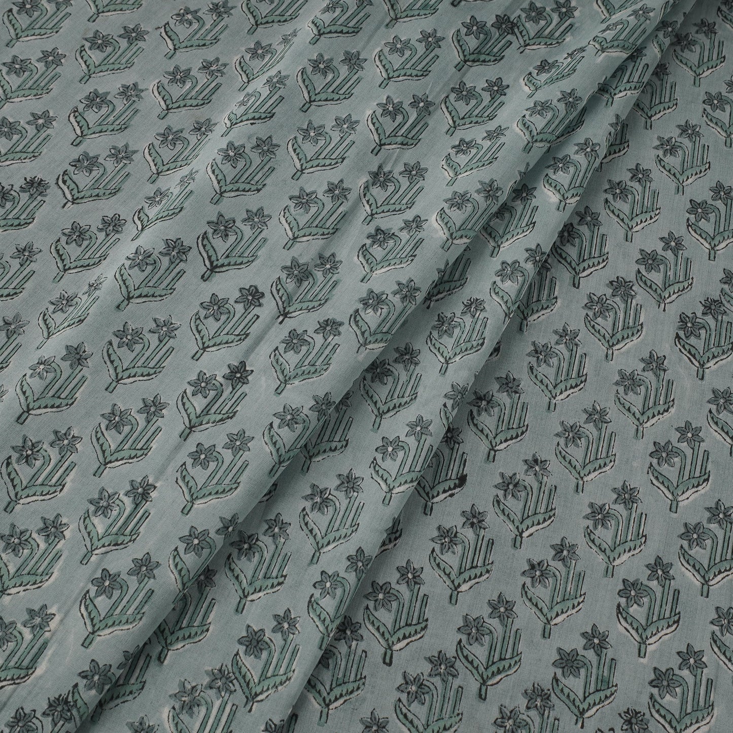 Pure mul cotton hand sanganeri fabric 04 - handcrafted