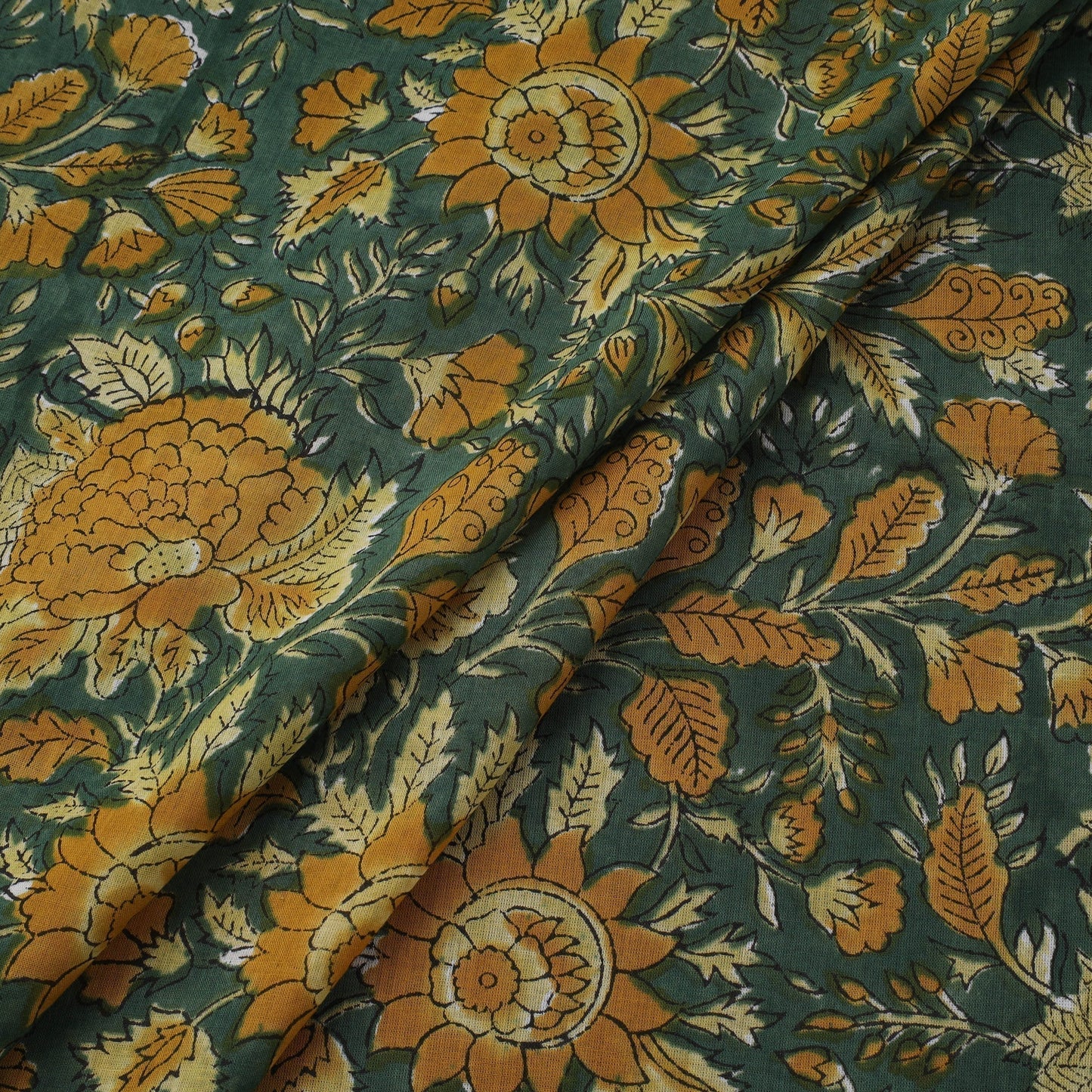 Pure mul cotton hand sanganeri fabric 11 - handcrafted