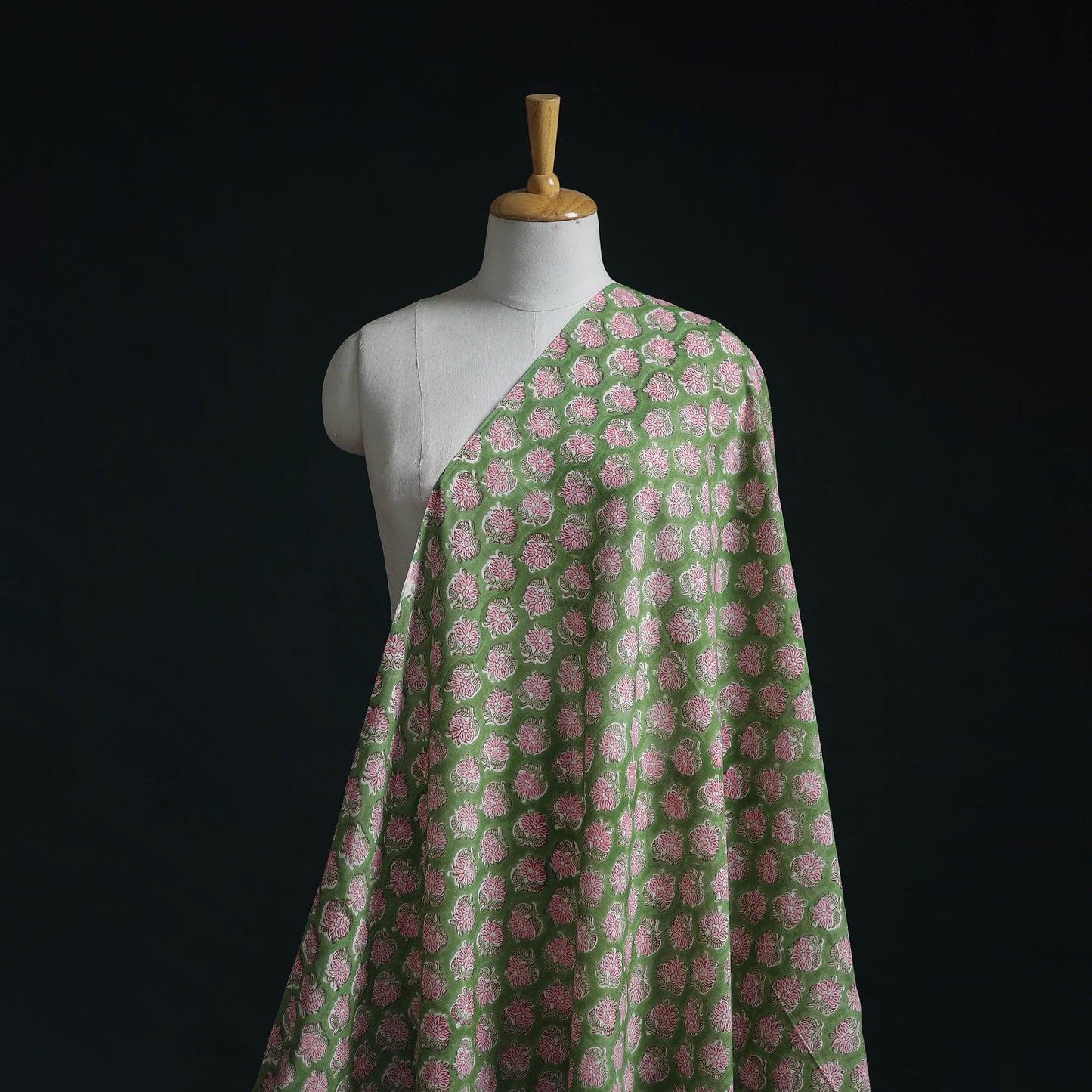 Pure mul cotton hand sanganeri fabric 15 - handcrafted