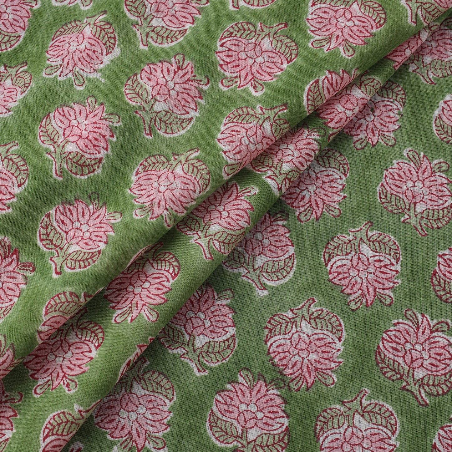 Pure mul cotton hand sanganeri fabric 15 - handcrafted