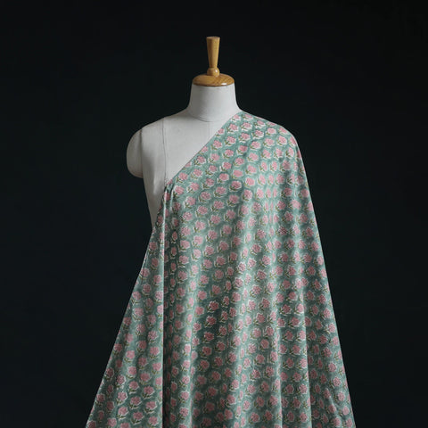 Pure mul cotton hand sanganeri fabric 17 - handcrafted