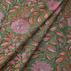 Pure mul cotton hand sanganeri fabric 18 - handcrafted