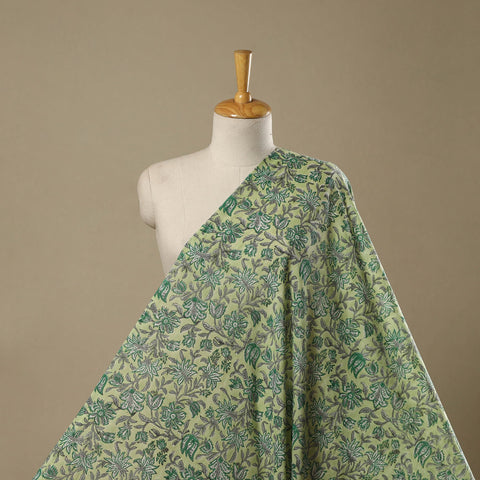 Pure mul cotton hand sanganeri fabric 01 - handcrafted